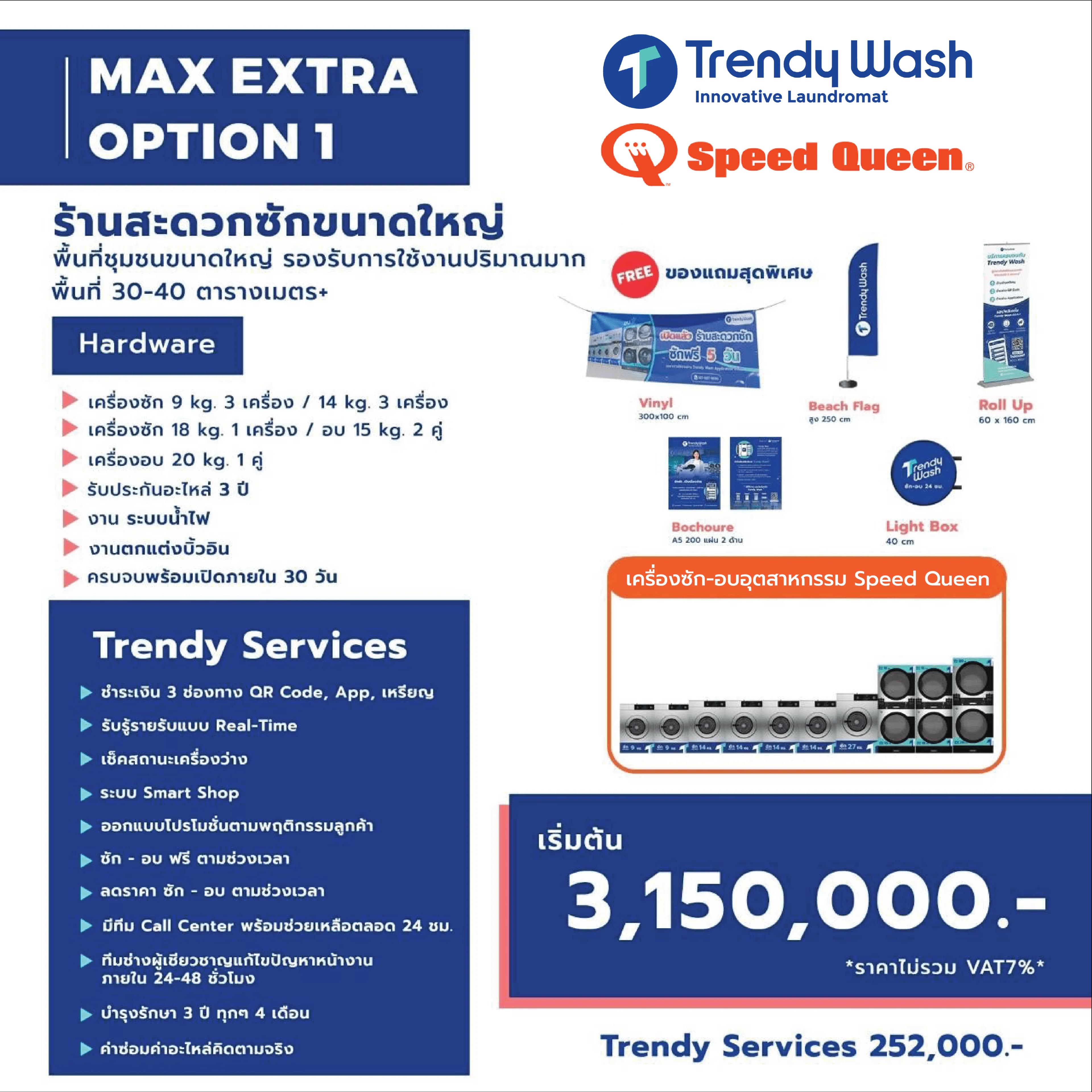 รายละเอียดแพ็กเกจ MAX EXTRA OPTION 1