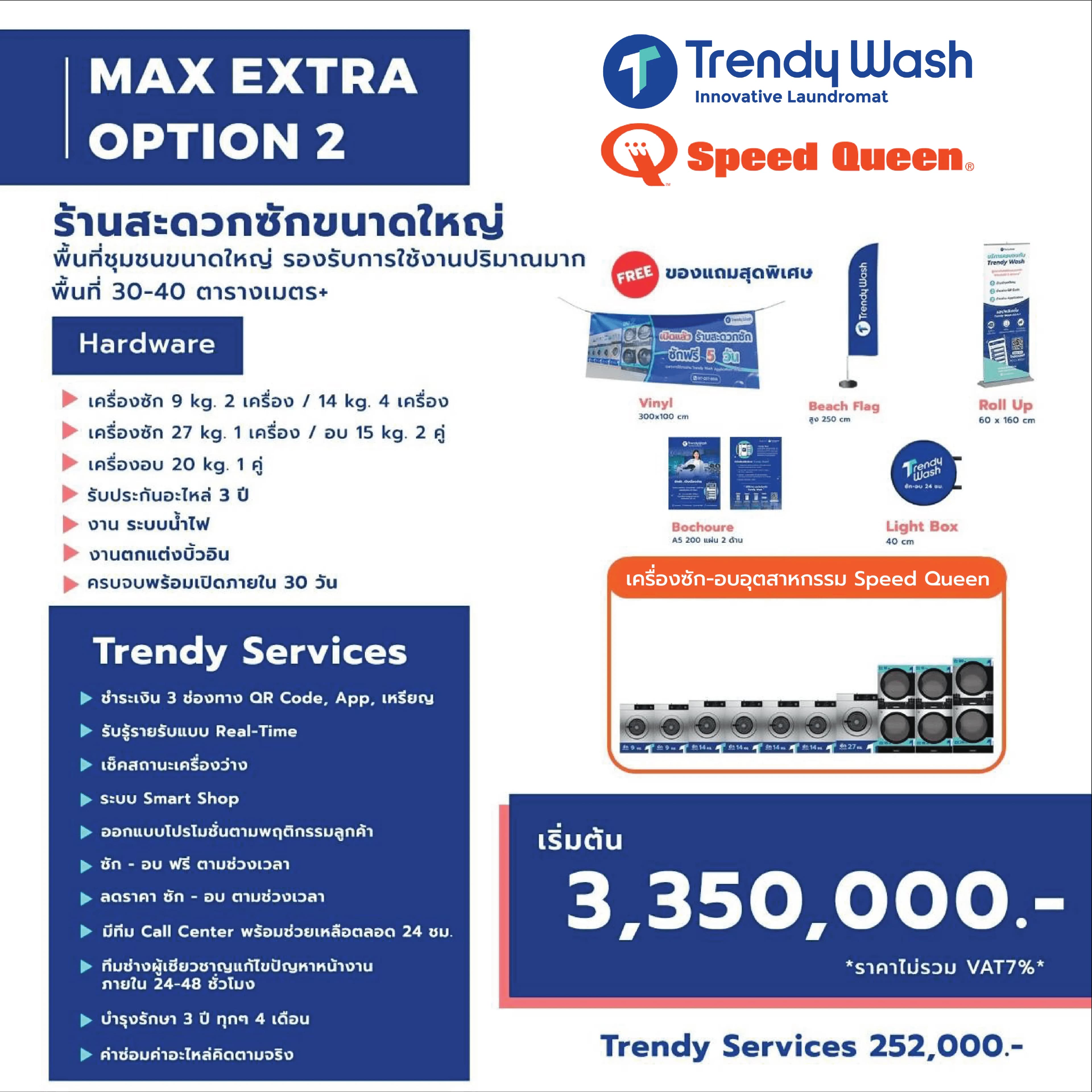 รายละเอียดแพ็กเกจ MAX EXTRA OPTION 2